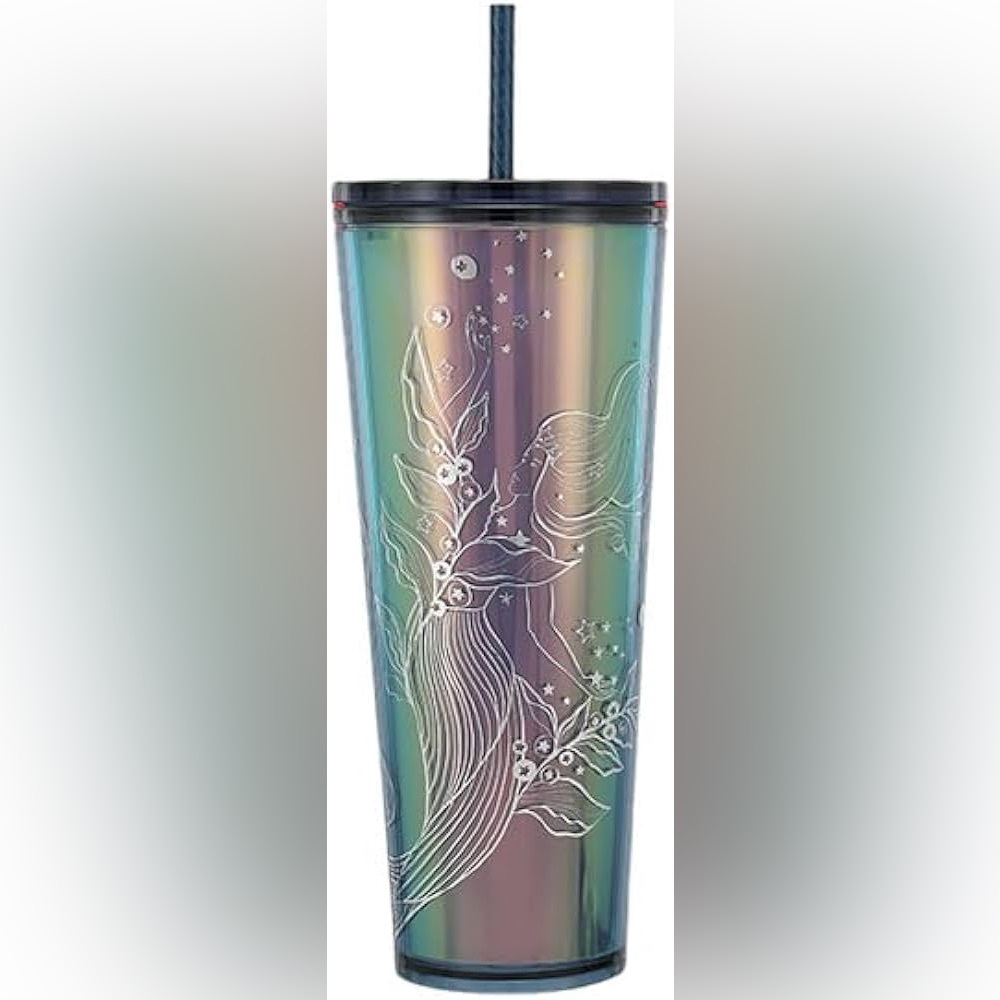Starbucks holiday 2023 iridescent siren mermaid tumbler cup venti
